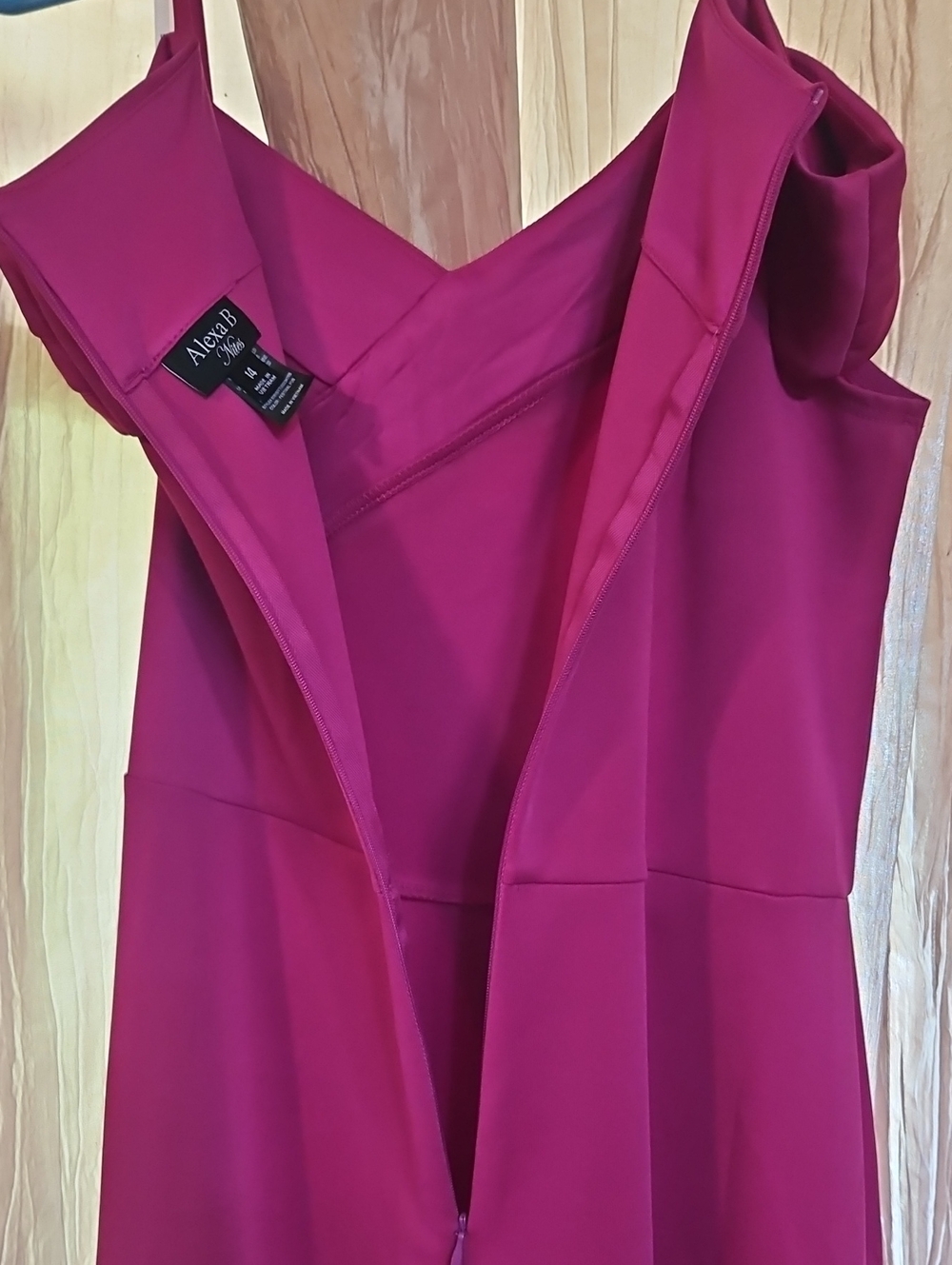 Alexis Fuchsia Pleated Off-Shoulder Dress - Picture 4 of 5
